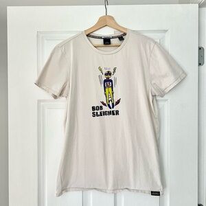 Scotch & Soda Beige T-Shirt with Embroidered Trim